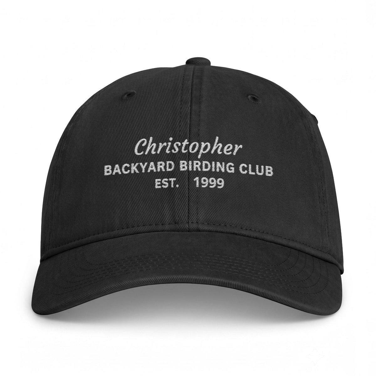 Black Backyard Birding Club Personizable Cap