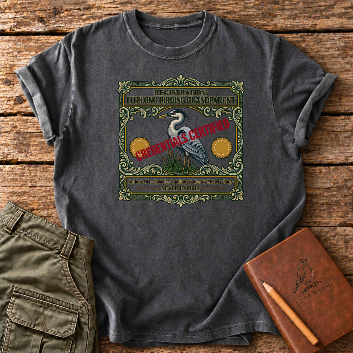 Lifelong Birding Grandparent T-Shirt