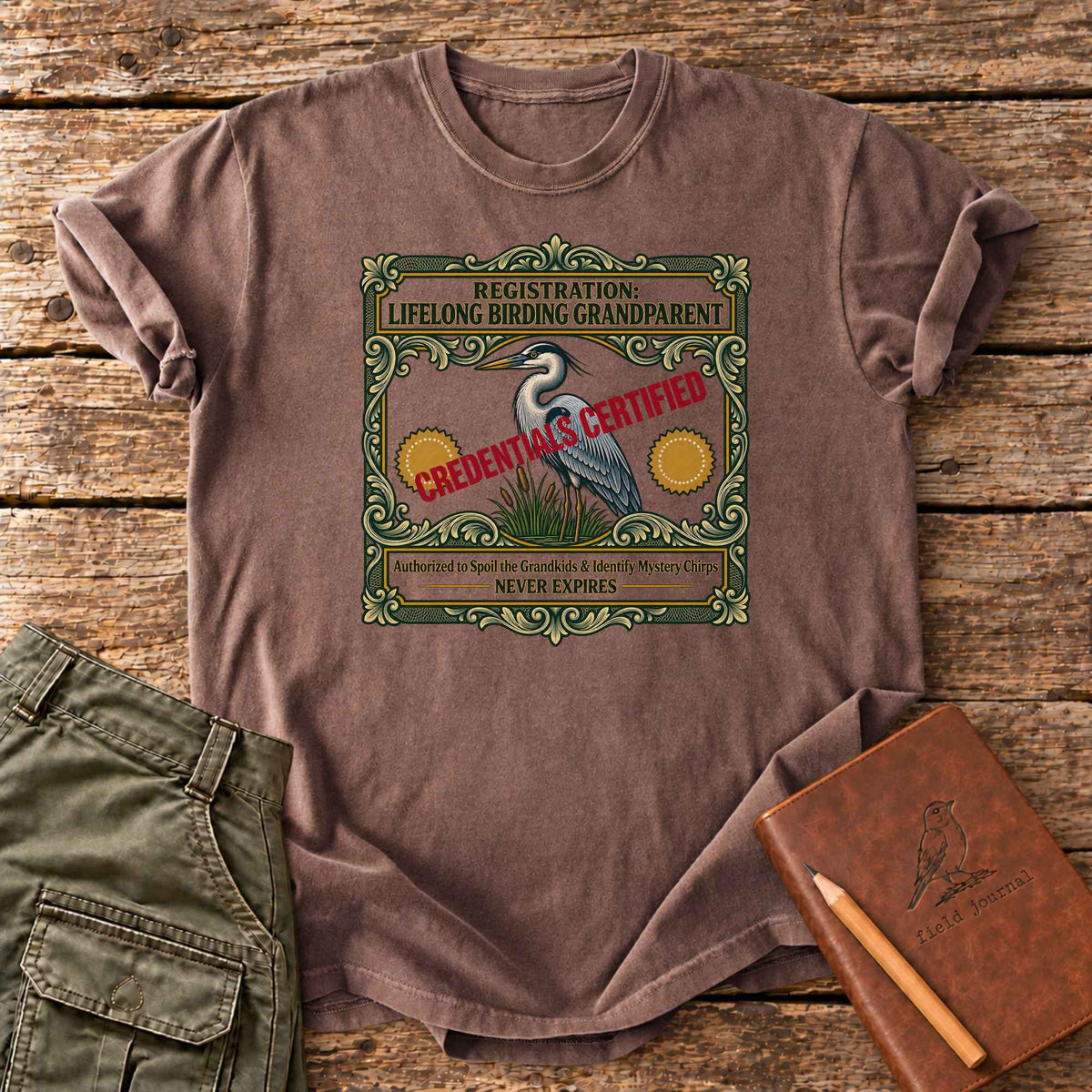 Lifelong Birding Grandparent T-Shirt
