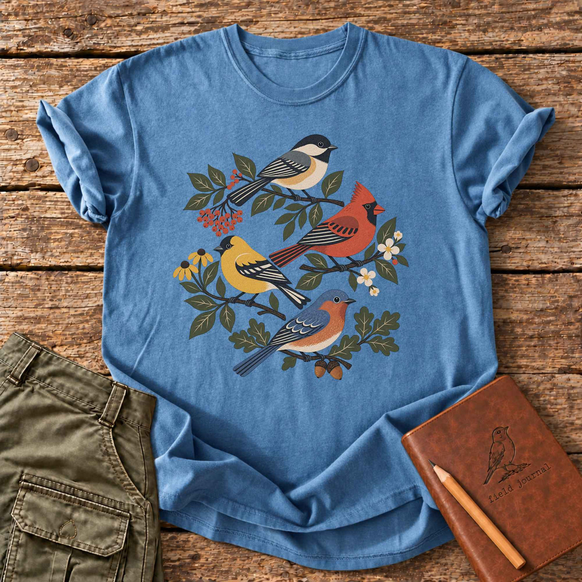 Backyard Bird Stack T-Shirt