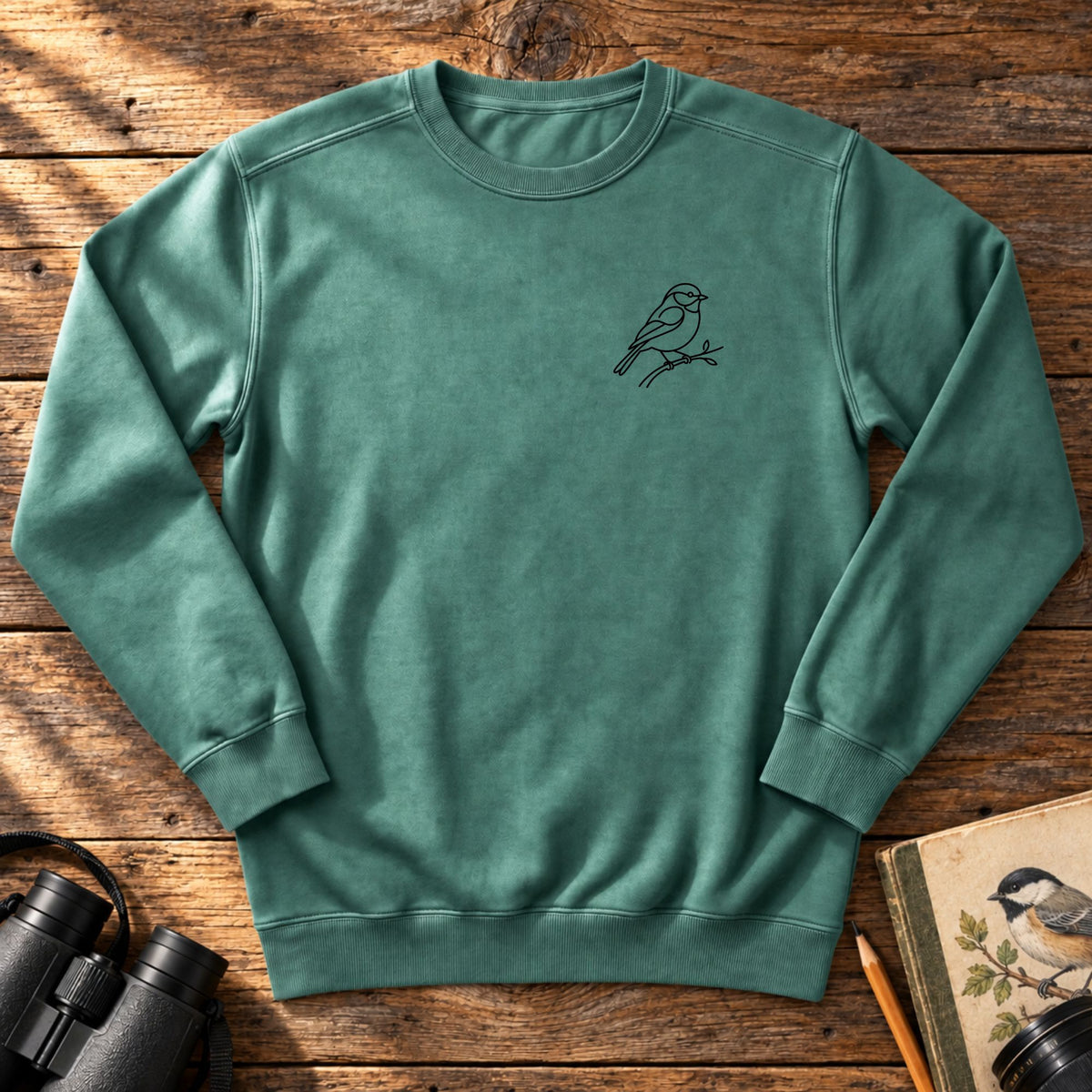 Line Art Embroidered Sweatshirt