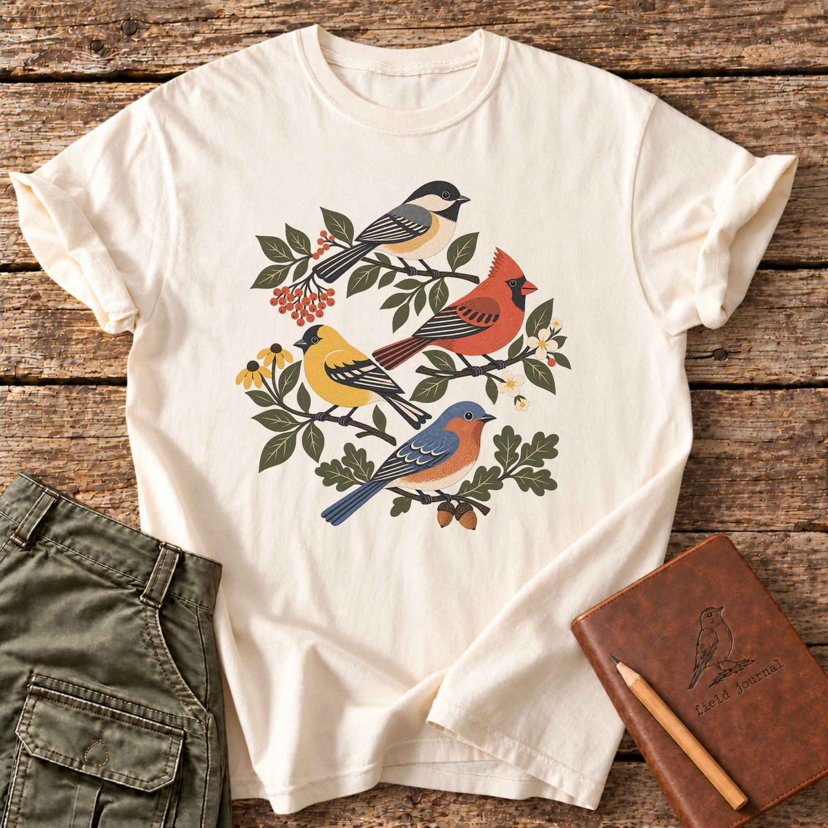 Backyard Bird Stack T-Shirt