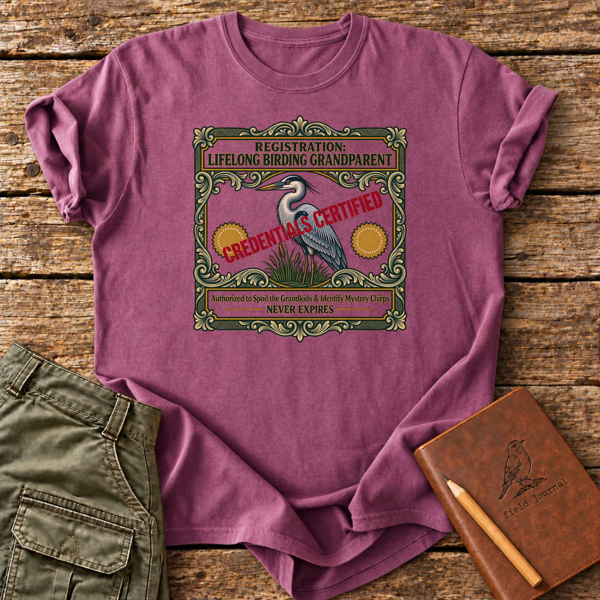 Lifelong Birding Grandparent T-Shirt