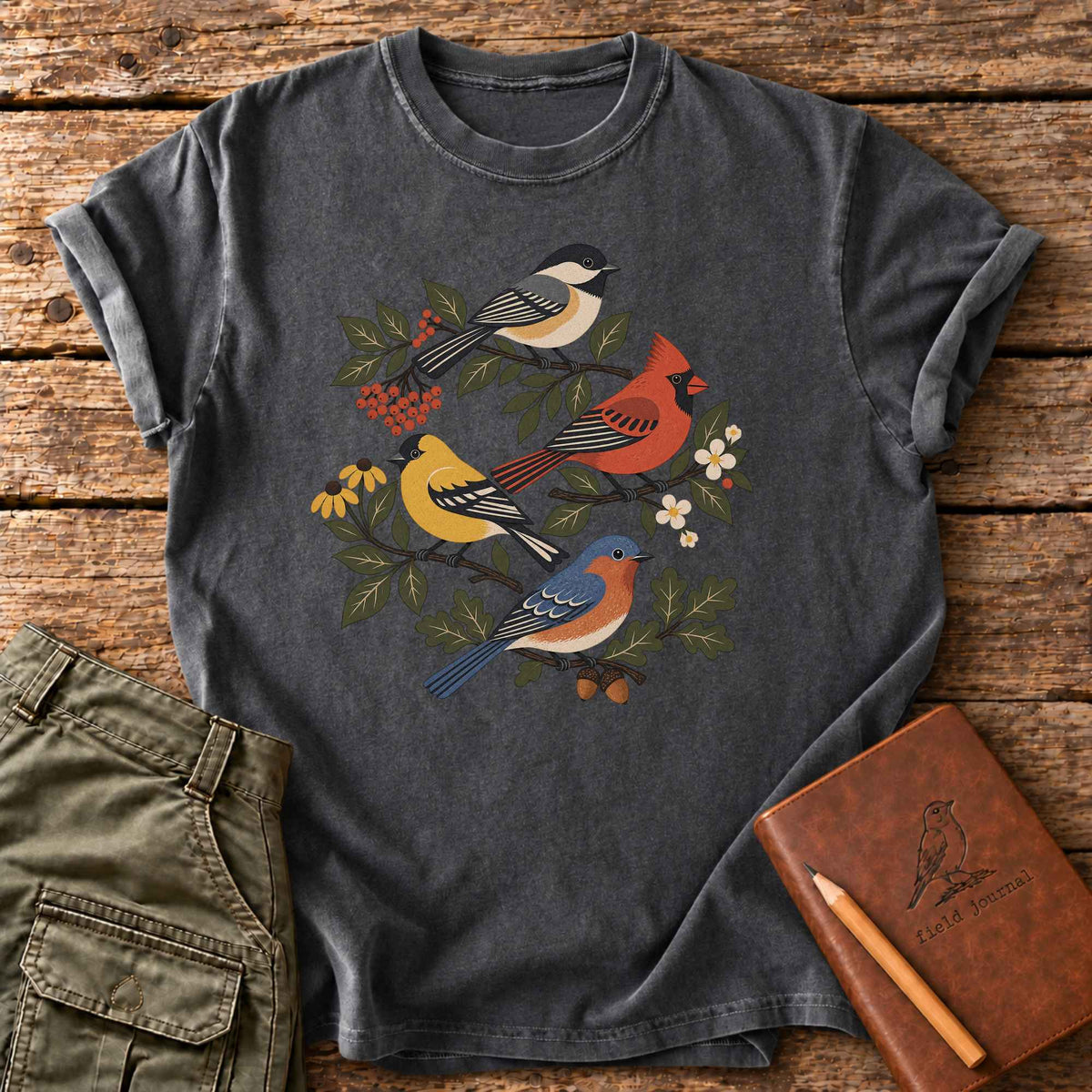 Backyard Bird Stack T-Shirt