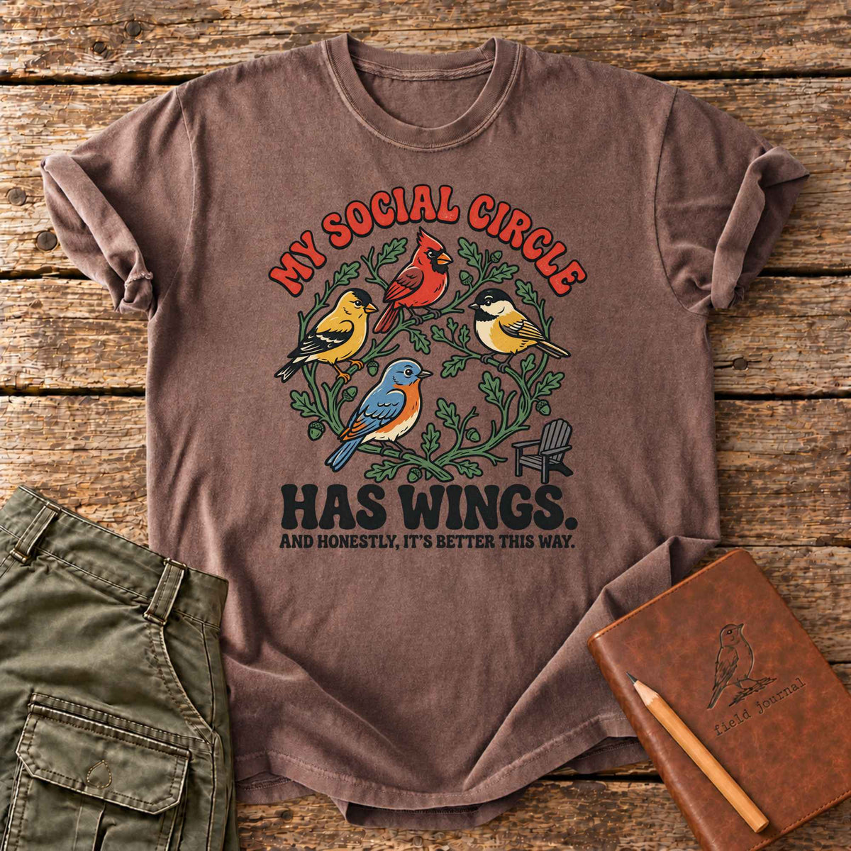 My Social Circle Has Wings T-Shirt
