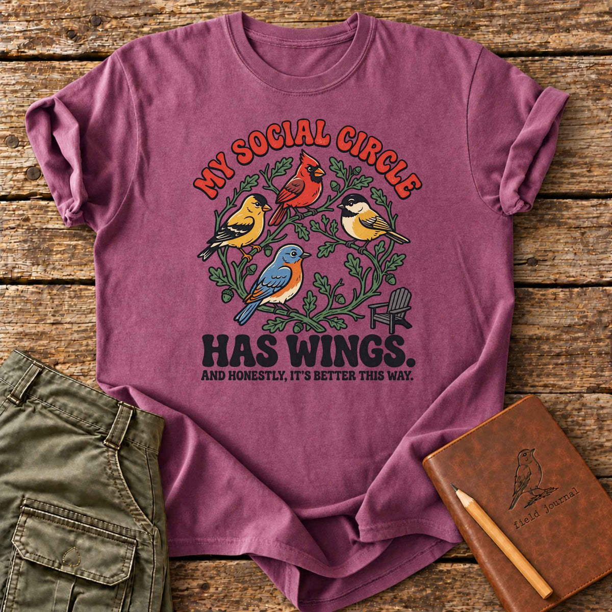My Social Circle Has Wings T-Shirt