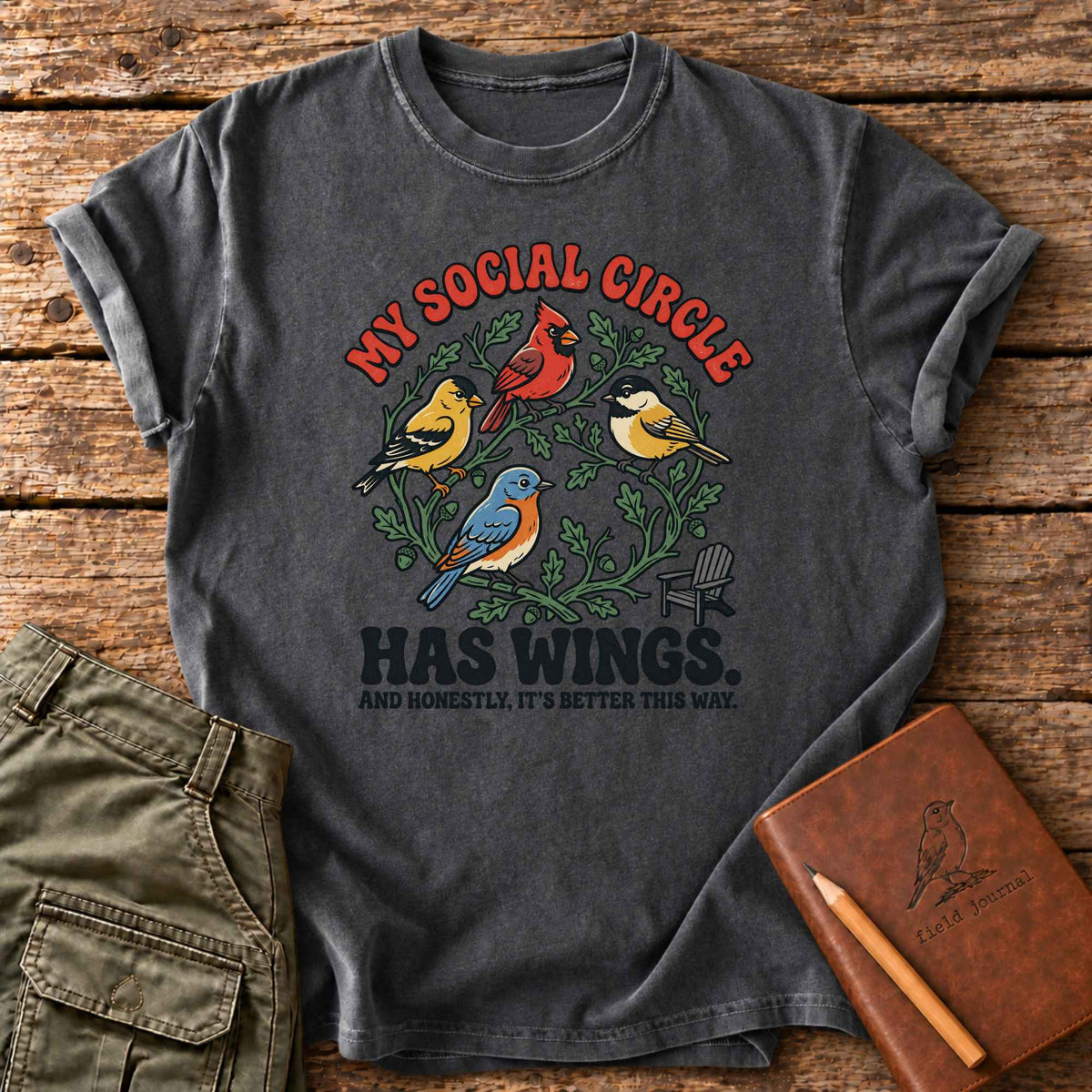 My Social Circle Has Wings T-Shirt