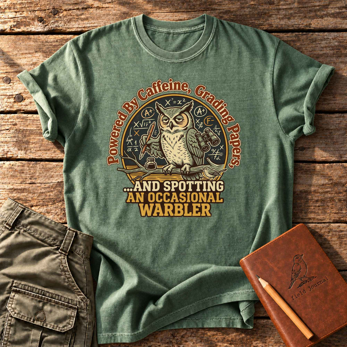 Powered By Caffeine, Grading Papers T-Shirt