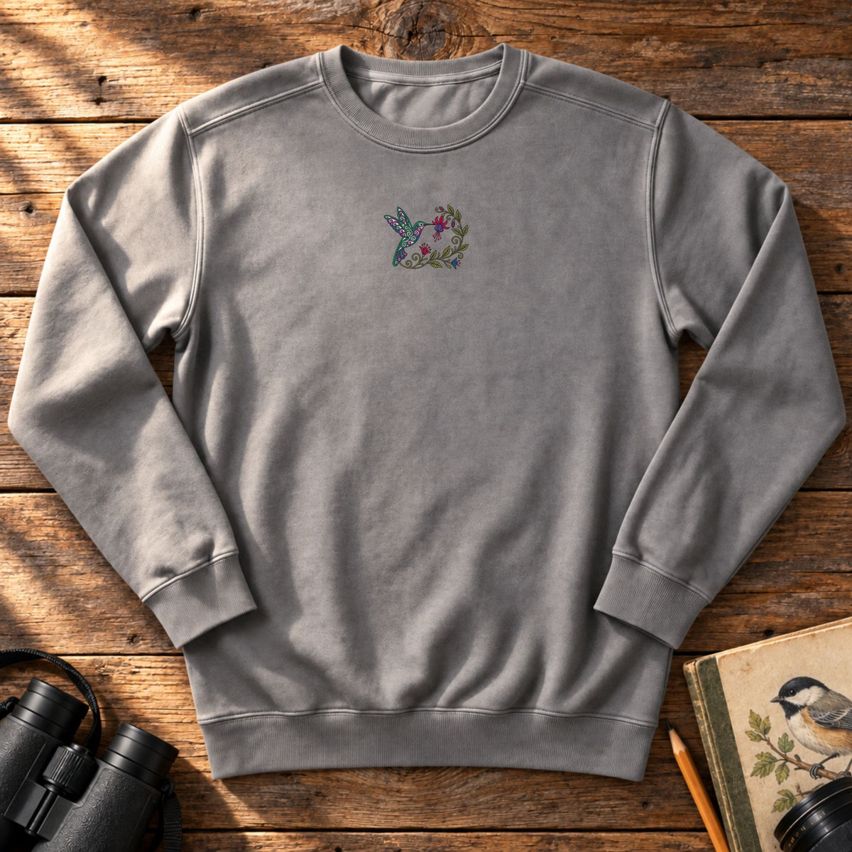 Hummingbird Embroidered Sweatshirt