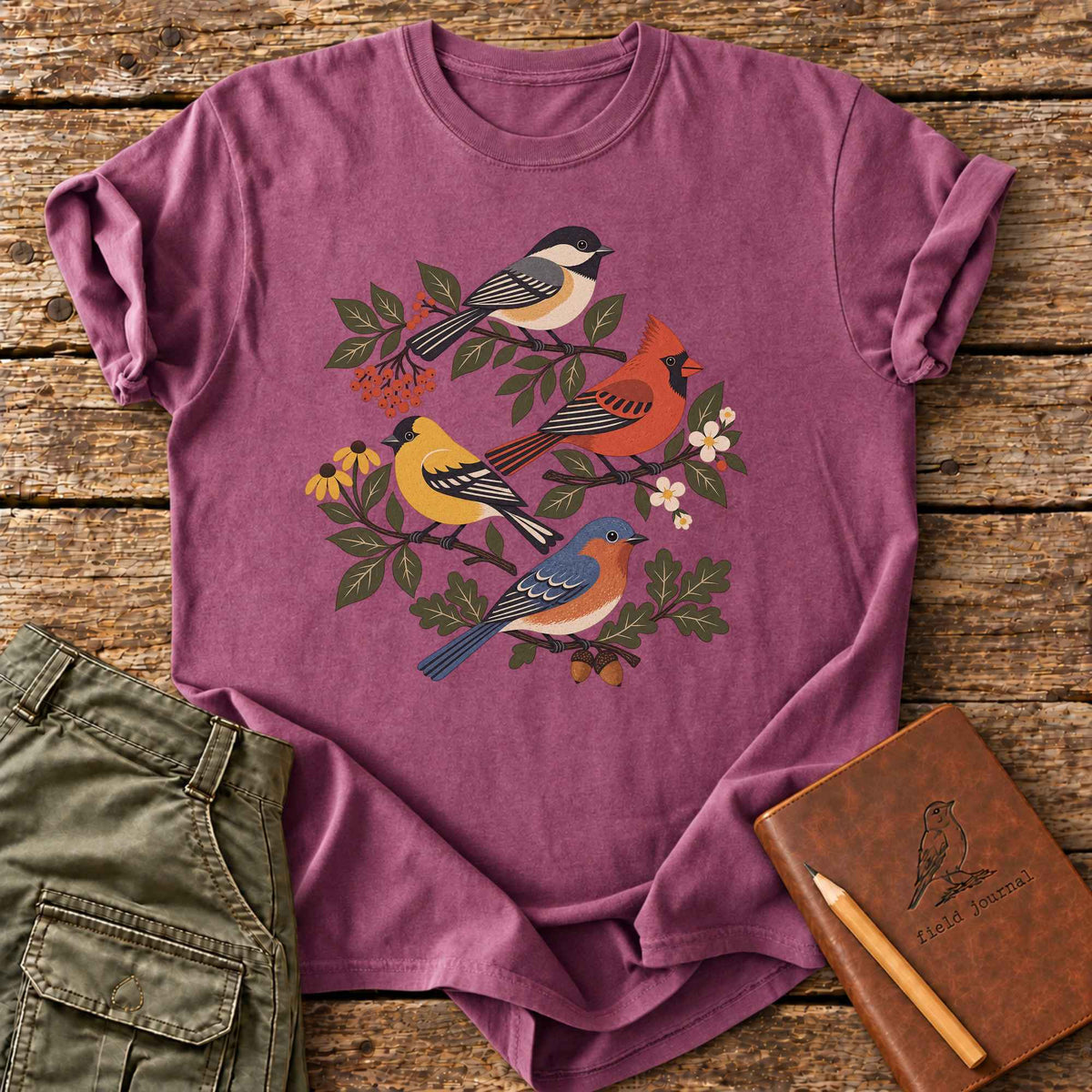 Backyard Bird Stack T-Shirt