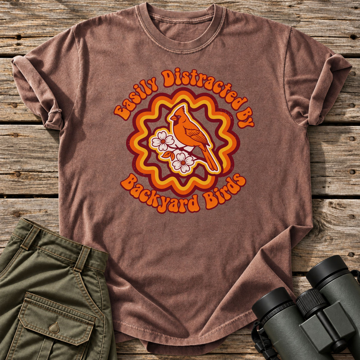 Easily Distracted By Backyard Birds T-Shirt