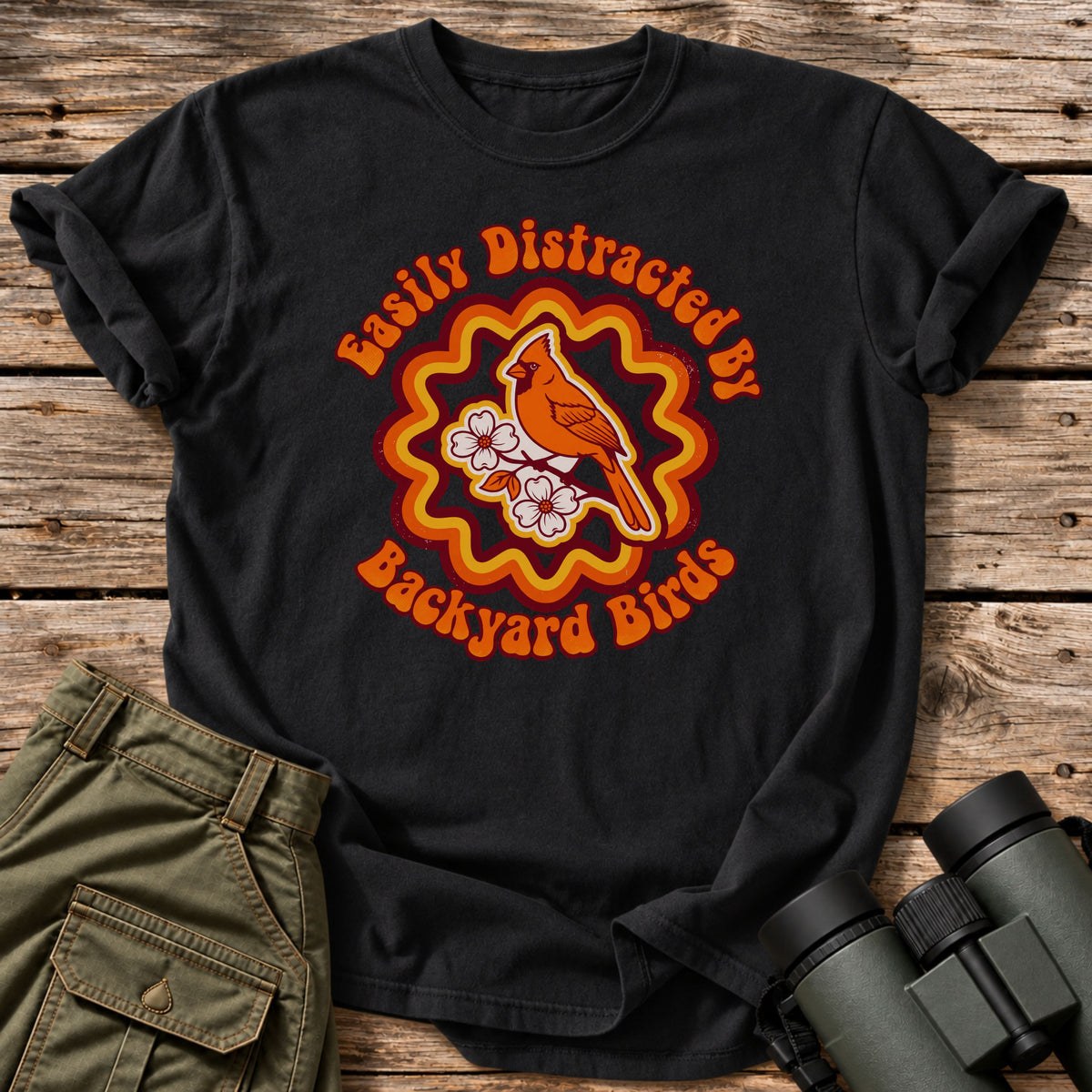 Easily Distracted By Backyard Birds T-Shirt