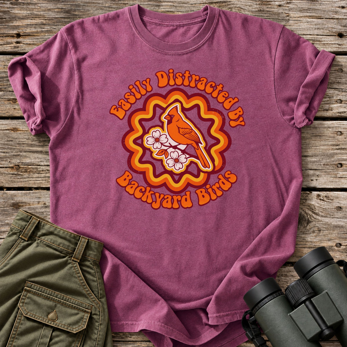 Easily Distracted By Backyard Birds T-Shirt