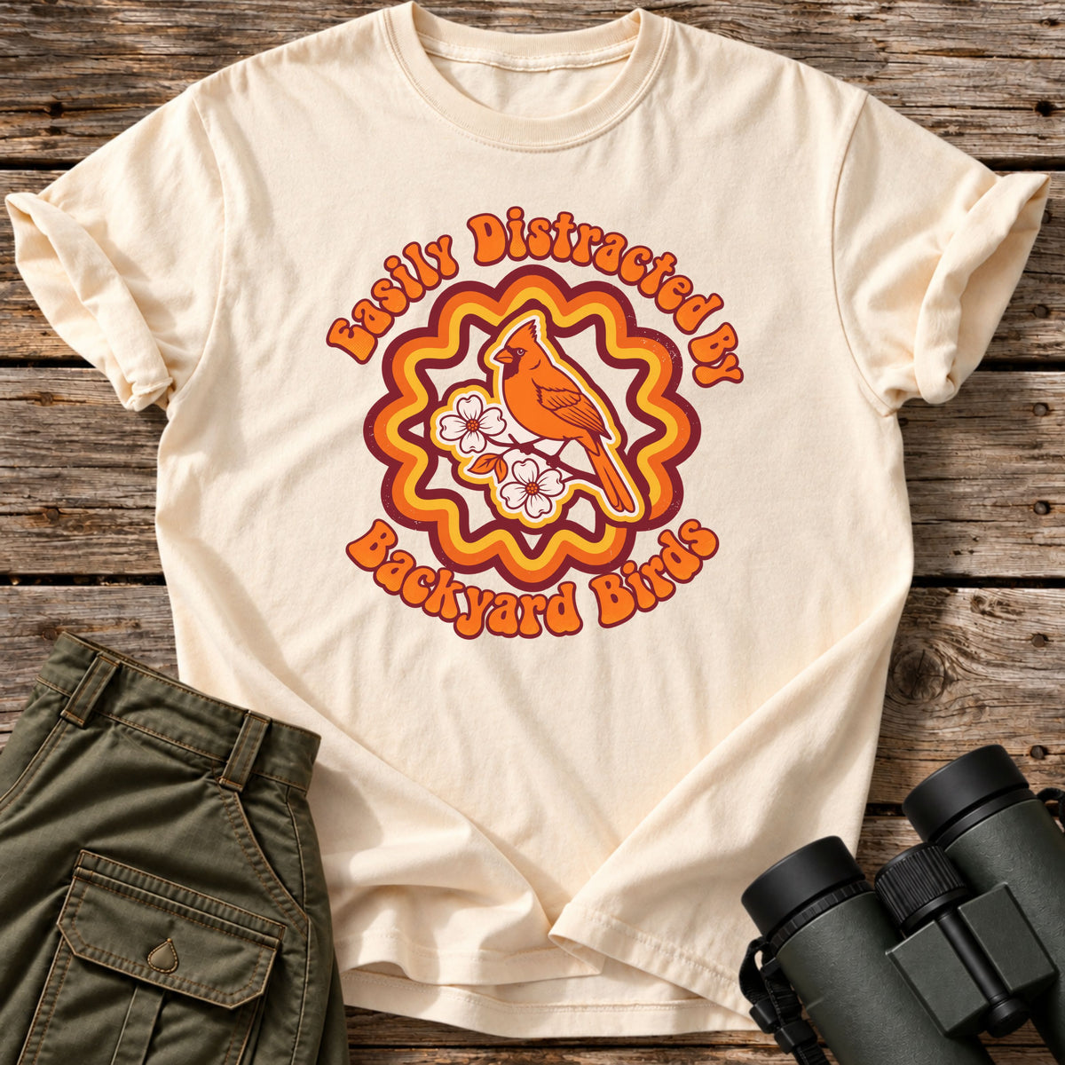 Easily Distracted By Backyard Birds T-Shirt
